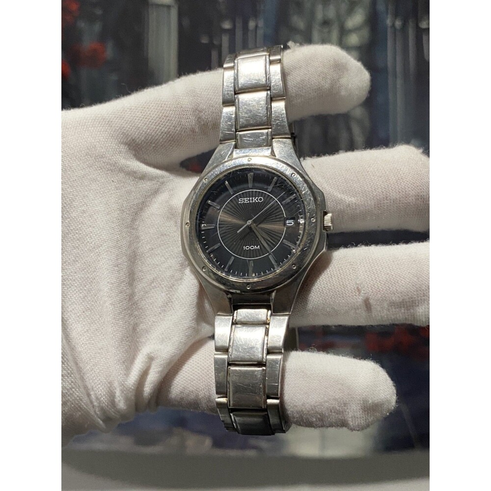 Seiko Quartz 100m Stainless Steel Men's Watch SGEF61P1